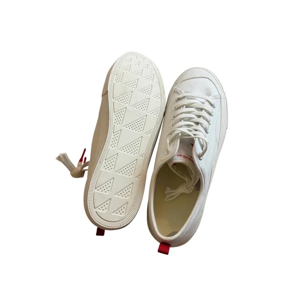 Chick-fil-A Sauce Men's Size 10 White Canvas Low Top Sneakers Promotional‎ Merch
